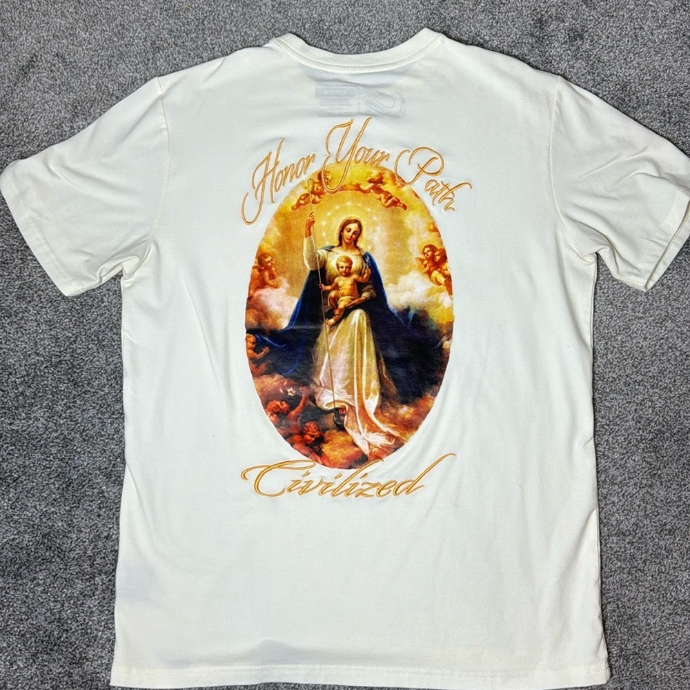 Civilized premium quality graphic Mary tee